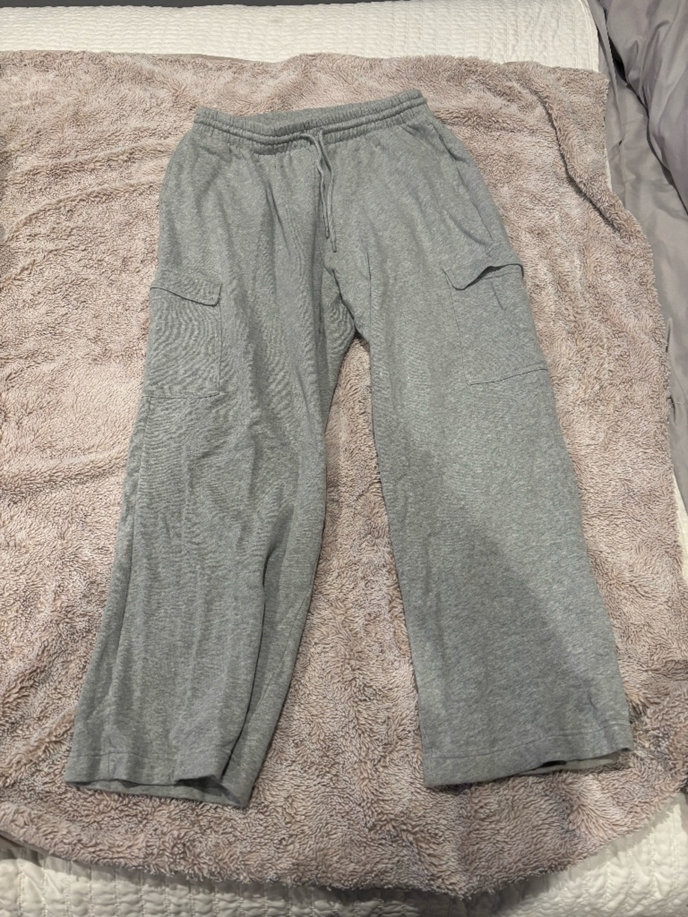 Grey Cargo Sweatpants